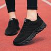 Spring and Summer Net Shoes Lightweight Soft-soled Sports Running Women's Casual Non-slip Travel Shoes Black Large Size