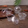 50Pcs 250ML Disposable Salad Cup Transparent Plastic Dessert Cups Bowls Container With Dome/Flat Lids Ice Cream Dessert Cups