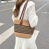 Трендовая сумка через плечо из соломы 2024 года, новая женская сумка, большая вместительная плетеная сумка-тоут для отдыха на море, портативная пляжная сумка