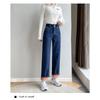 Винтажные женские джинсы с высокой талией, зимние толстые теплые уличные джинсы, широкие джинсы, женские джинсовые брюки, прямые мешковатые джинсовые брюки для мам