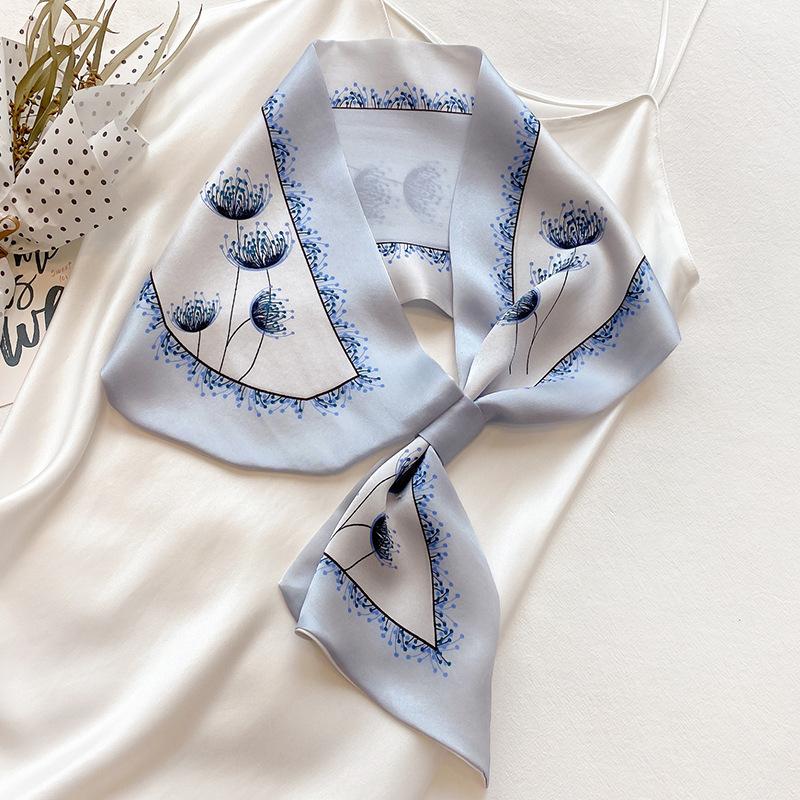Silk Scarf for Women In Spring and Autumn New Style Clothing Decoration Scarf Headband Tie Laces with Autumn and Winter Warmth