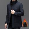 Men's Hooded Casual Fashion Long Thickened Coat Parka Jacket Winter Windbreaker Coat New Parka Coat