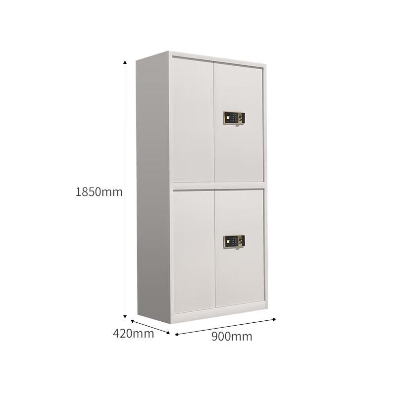 Thickened Steel Double-Door Confidential Filing Cabinet with Electronic Fingerprint Lock