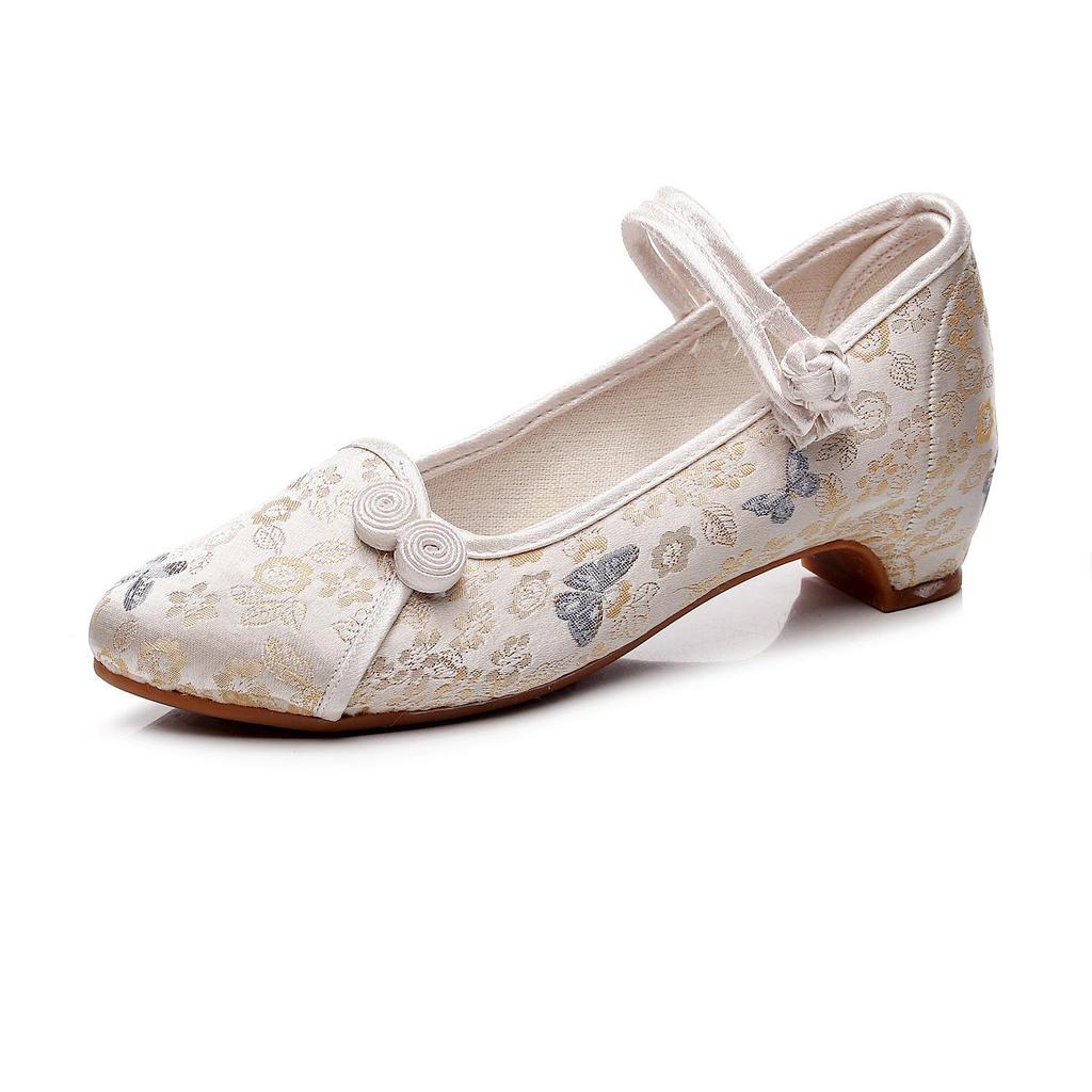 Женские туфли-чеонгсамы с острым носком в китайском стиле Hua Ning 2024 — ретро-этнический дизайн