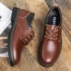 Young Men's Tooling Shoes Trendy Shoes Big Head Leather Shoes Men's Low Top Martin Shoes British Fashion Leather Casual Shoes