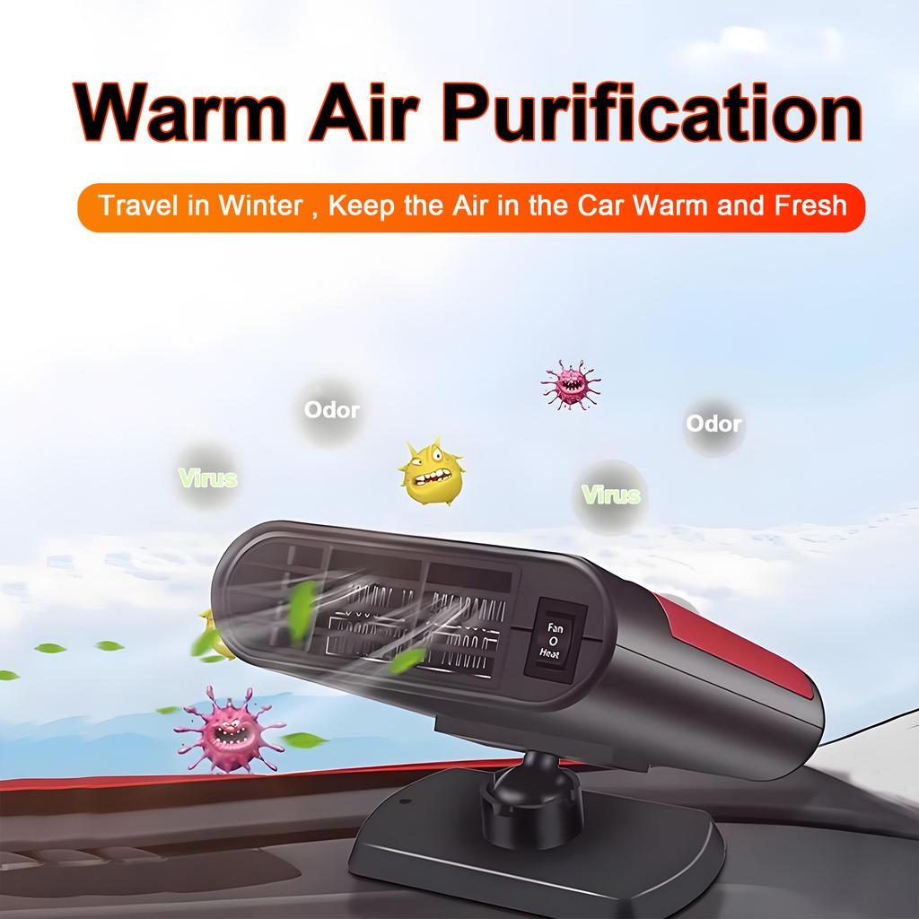 Автомобильный обогреватель Hipacool 24 В 12 В, быстрый обогрев лобового стекла, размораживание, антизапотеватель, очистка теплого воздуха, вращение на 360°, аксессуары для интерьера