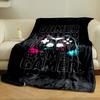 A colorful game controller over repeated "GAMER" text on a dark background. for all seasons blanket lunch break throw gift
