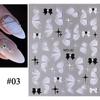 Мультяшные тисненные 5D наклейки для ногтей красочные узоры в форме сердца детские наклейки