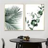 Green Monstera Painting Eucalyptus Leaf Poster Wall Art Canvas Picture NordicPoster Ink Palm for Living Room Bedroom Home Decor