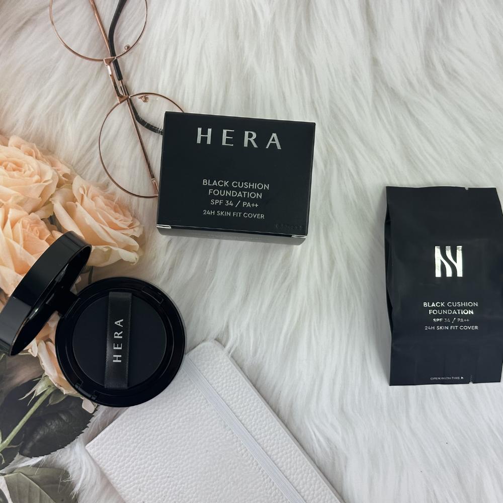 Hera НОВЫЙ Черный Кушон-Тональная основа (15 г+заправка 15 г) SPF34/PA++(9 цветов)