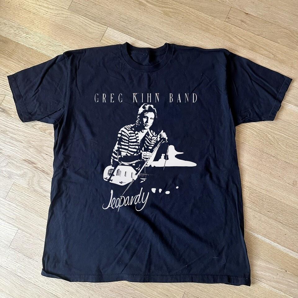 НОВАЯ футболка с коротким рукавом из хлопка черного цвета с логотипом Greg Kihn Band Jeopardy, размер CO09