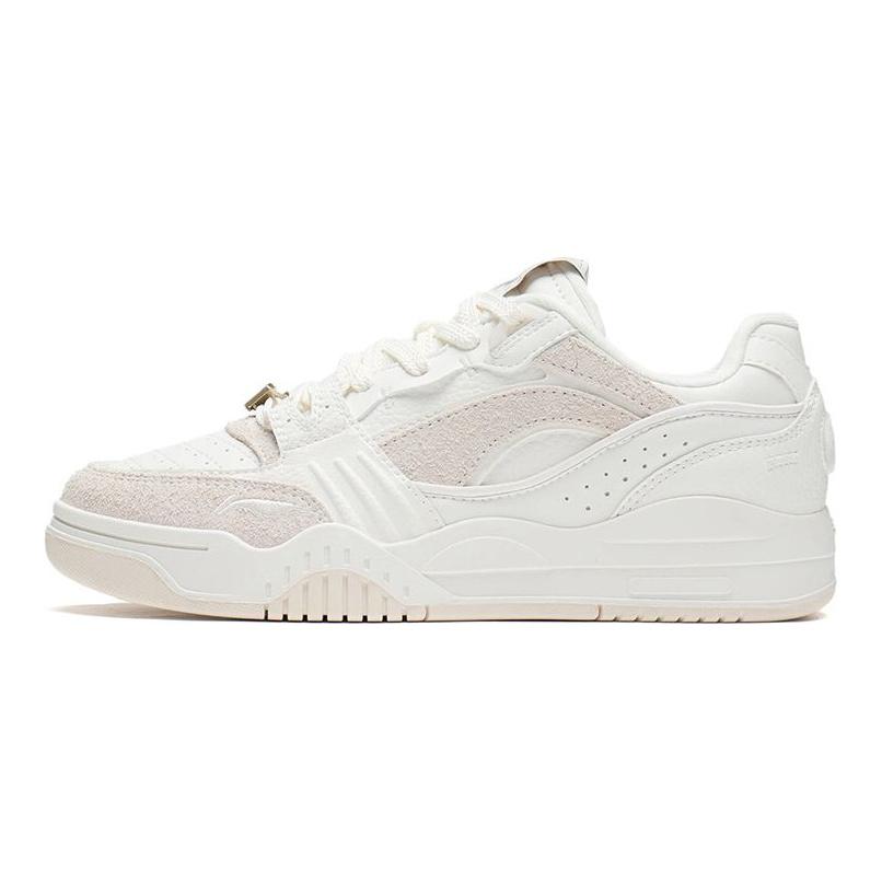 Li Ning Moon белые повседневные удобные толстые подошвы увеличивающие рост теплые нескользящие низкие кроссовки для скейтбординга женские кроссовки AGCS252-1