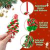 Christmas Tree Decorations 16 Pcs Lollipop Ornaments, Red Green Striped Peppermint Swirl Candy Cane Holiday Party Supplies Hanging Decoration,