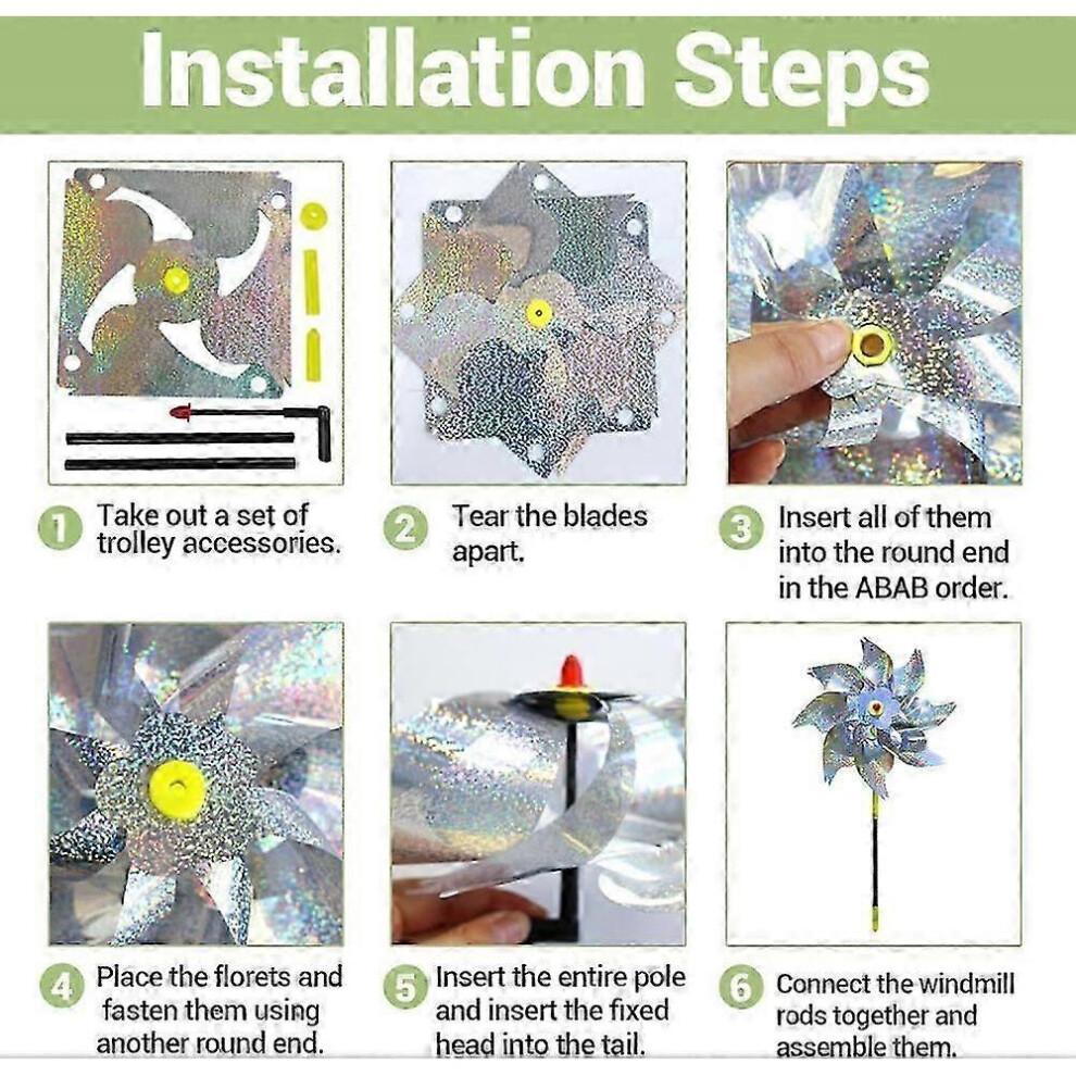 2026 10pcs Bird Repellent Windmill, Bird Repeller, Bird Repeller Windmill, Bird Rep