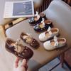 Zapatos NiñaФранцузская обувь для девочек Весна Корейская обувь из мягкой кожи на мягкой подошве Ретро детская обувь Обувь для девочек Принцесса Обувь для девочек Маленькая Средняя Детская обувь для младенцев