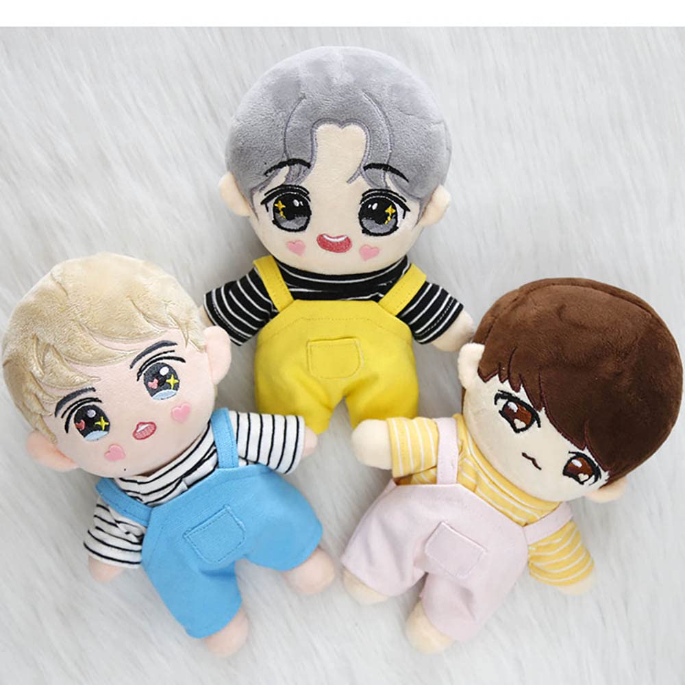 niannyyhouse T-shirt 20cm Plush Cotton Doll Dress-Up (Pink+Black)