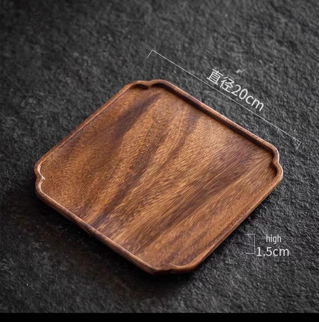 Универсальный поднос из японского ореха – Идеально подходит для подачи чая, фруктов или пиццы в отелях