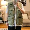 Men's Korean Style Multi-Pocket Workwear Vest - Trendy, Loose, and Sleeveless Summer Waistcoat