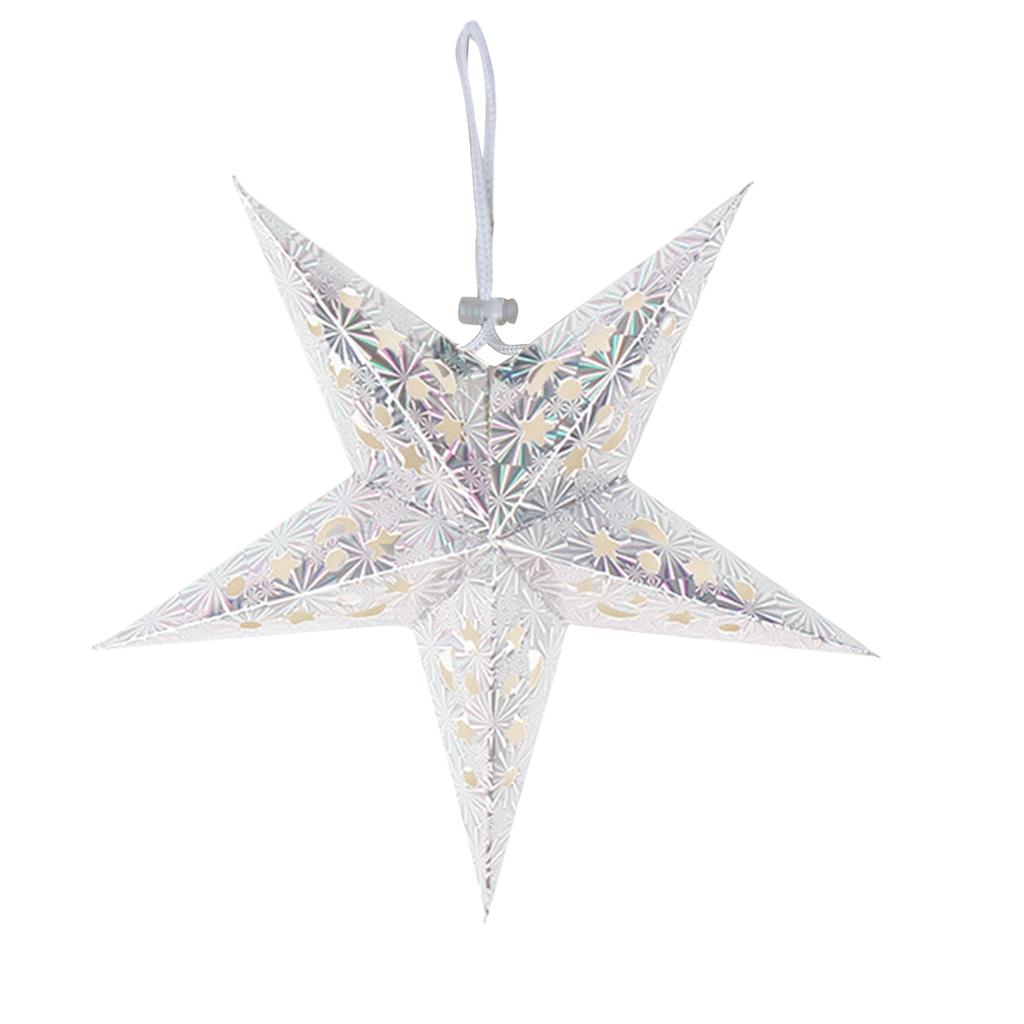 18 Inch Christmas Decoration Xmas Paper Star Holiday Star Hanging Ceiling Stars Pendant 3D Christmas Tree Lampshade 3D Paper Star Hanging Decoration