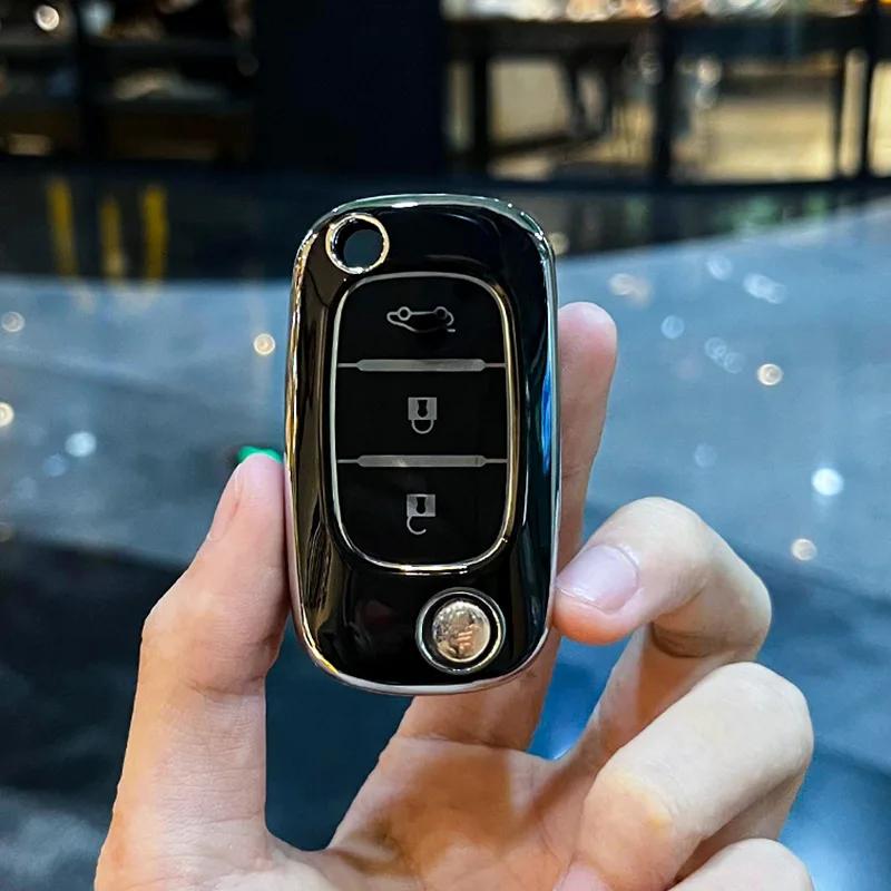 Car Key Case Cover for Renault Fluence Clio Megane 2 Kangoo For Mercedes SMART For LADA Vesta XRay Granta Priora 3 Buttons TPU
