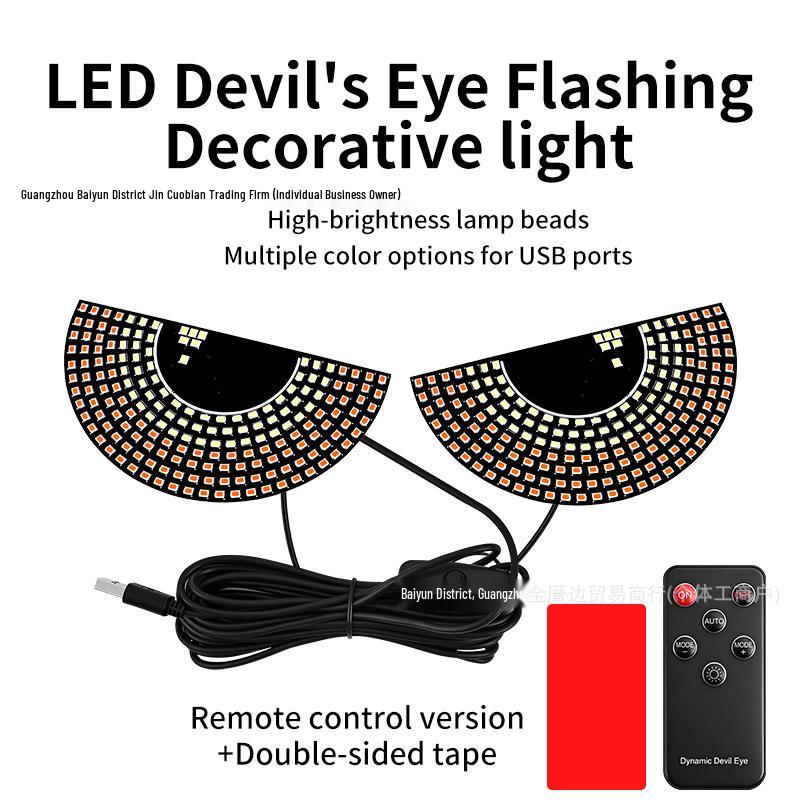 Cross-Border LED Rear Windshield Expression Light with Remote Control