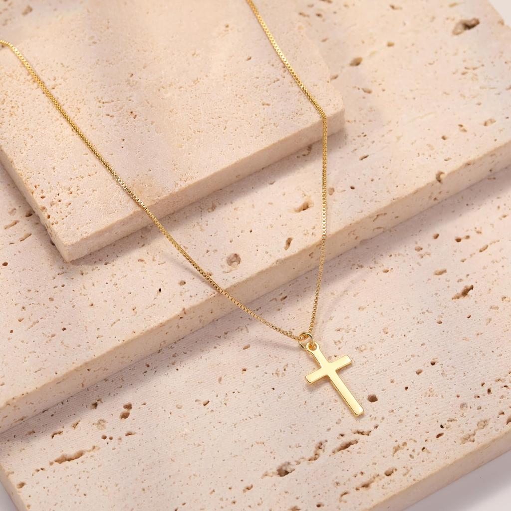 Cross Necklace for Men and Cross Surgical Stainless Thin [Tasiso] Women, Popular, Hypoallergenic, Necklace, Gold, Accessory, Steel, Pendant, Silver,