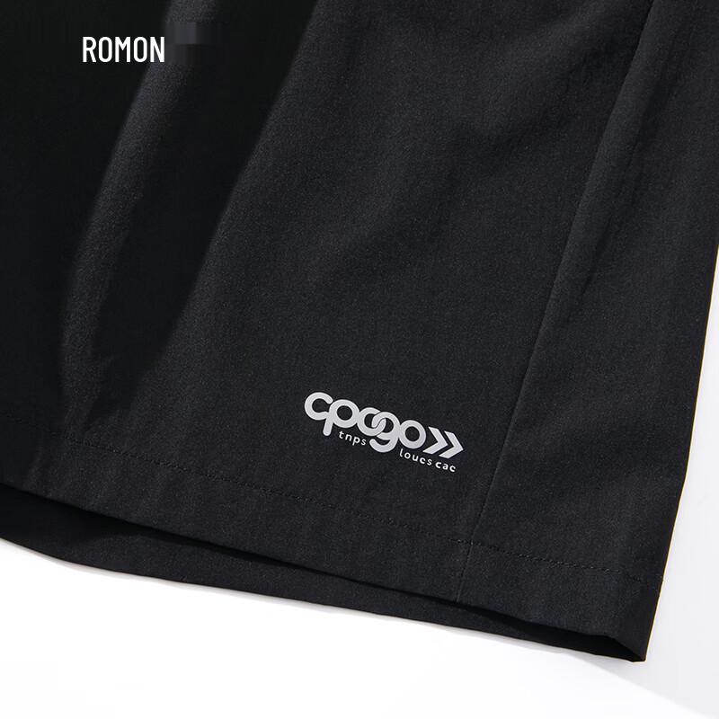 Romon Men's Ice Silk High-Elastic Quick-Dry Summer Athletic Shorts
