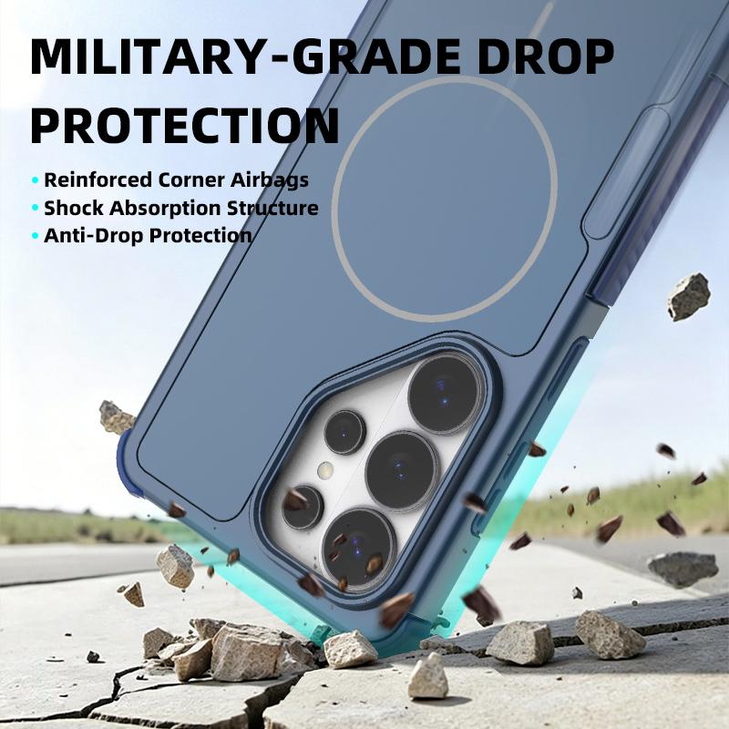 Противоскользящий бронированный чехол-бампер с магнитом для Samsung Galaxy S25 S24 S26 Ultra Plus A56 A36 A26 A57 A17 Для чехла Magsafe