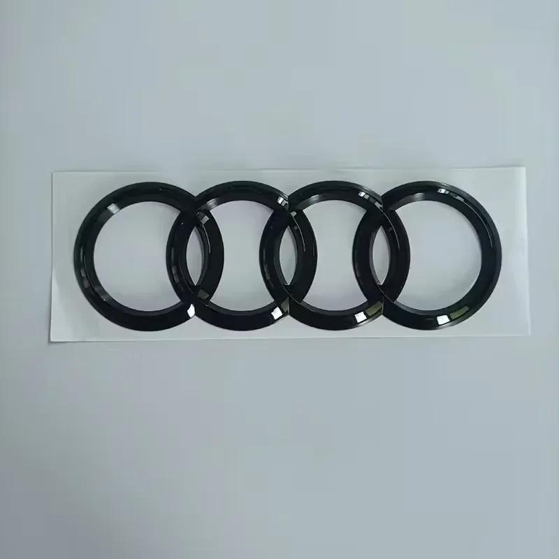 AUDI A7 4-Ring logo ABS Black Car Hood Front Bonnet Grill Rear Trunk Emblem Badge Sticker A7 mark 30TFSI 40TFSI Quarrto Emblem