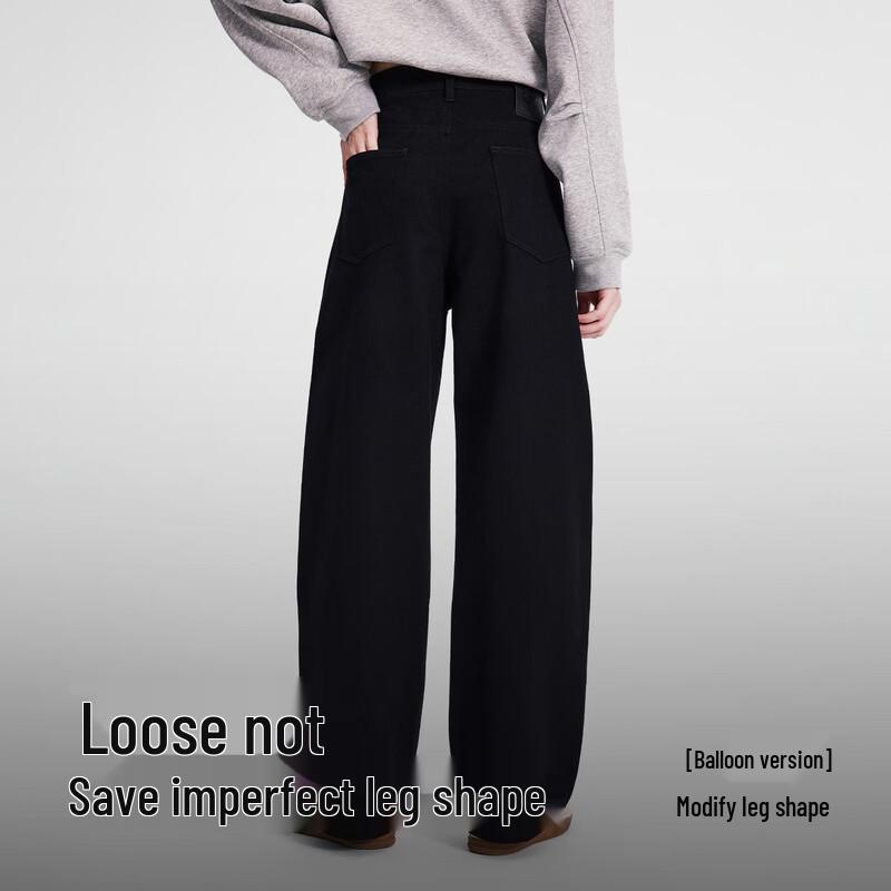 Navigare Women's Cotton Brushed Wide-Leg Banana Pants