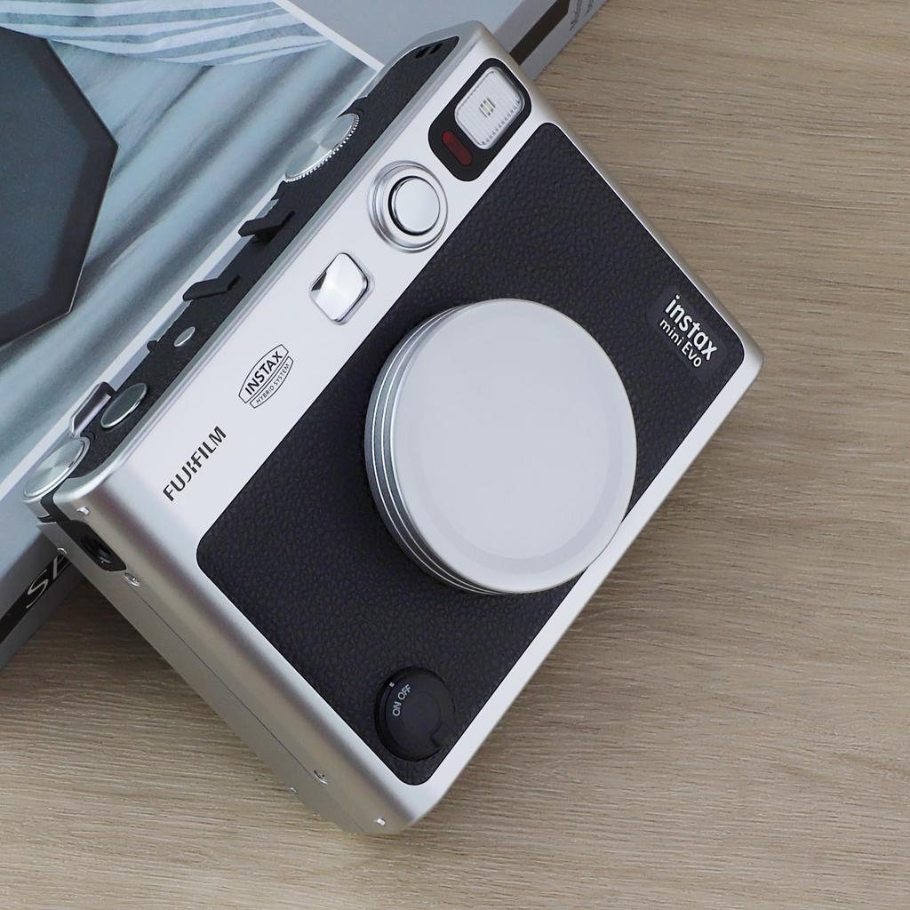 Haoge Металлическая крышка объектива Fujifilm Instax Mini Evo Аксессуары для пленочной фотокамеры Крышка объектива серебристая,