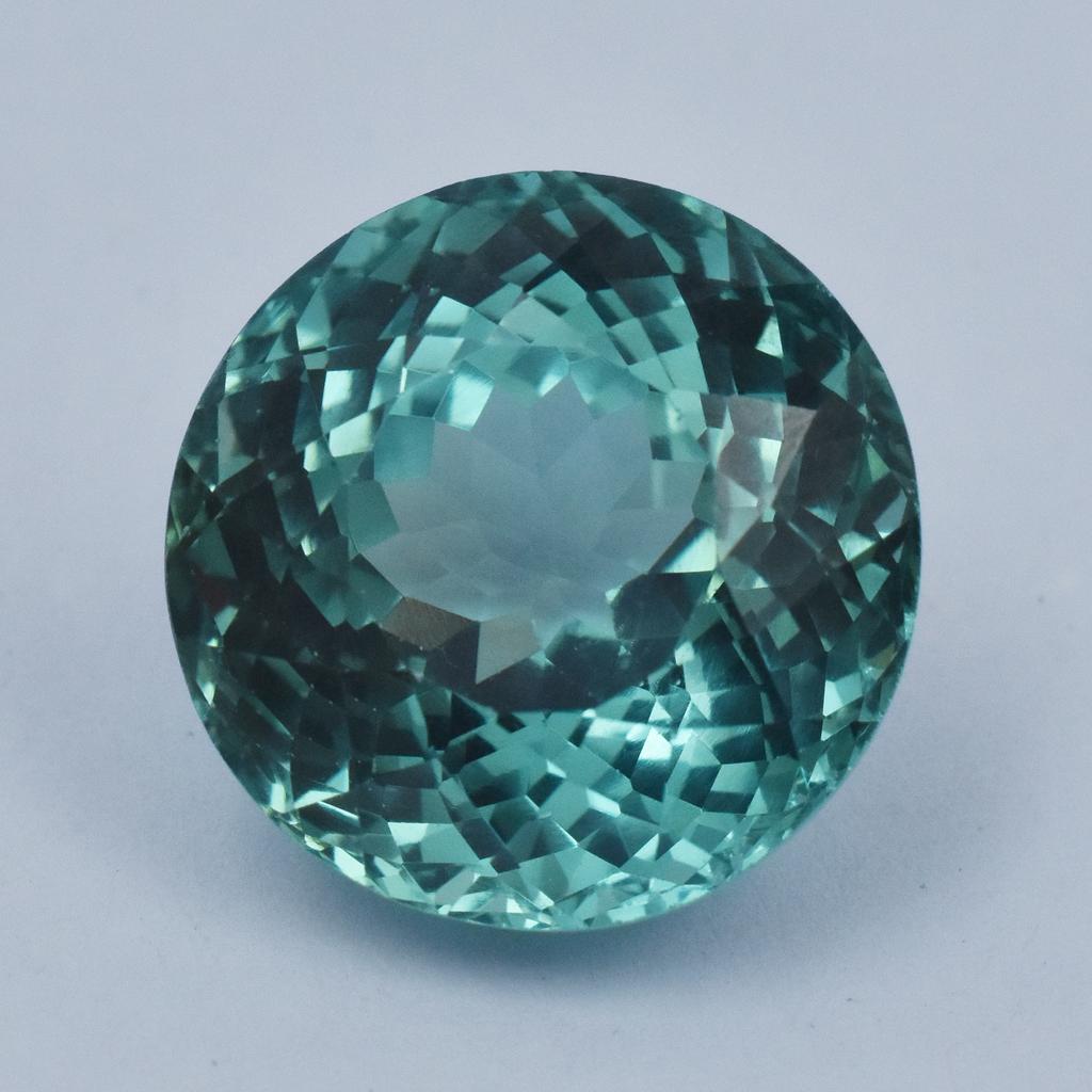 Natural Bluish Green Sapphire Loose Gemstone Montana 28.20 ct Round September Birthday Birthstone