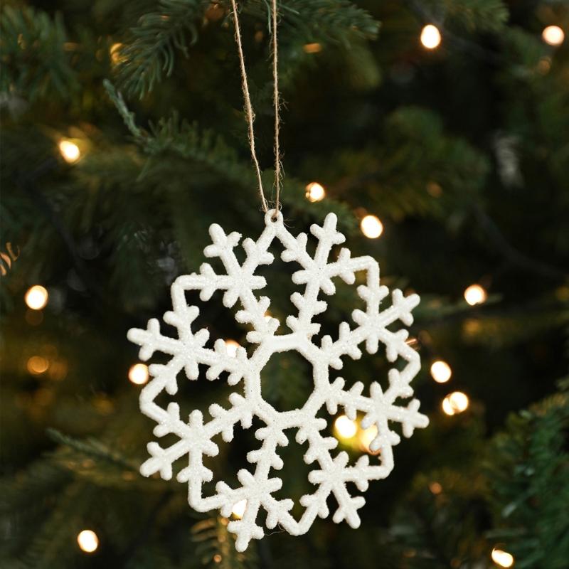 Белые пластиковые рождественские украшения Небьющиеся рождественские шары Подвесное украшение для праздничной елки