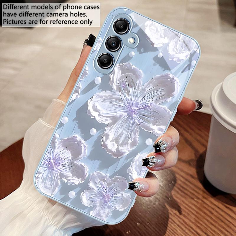 Масляная живопись подсолнухов Для Samsung Galaxy A14 4G 20 30 52 20S 21S 22 32 33 34 42 50 51 53 54 70 71 72 73 5G Стеклянный чехол для телефона