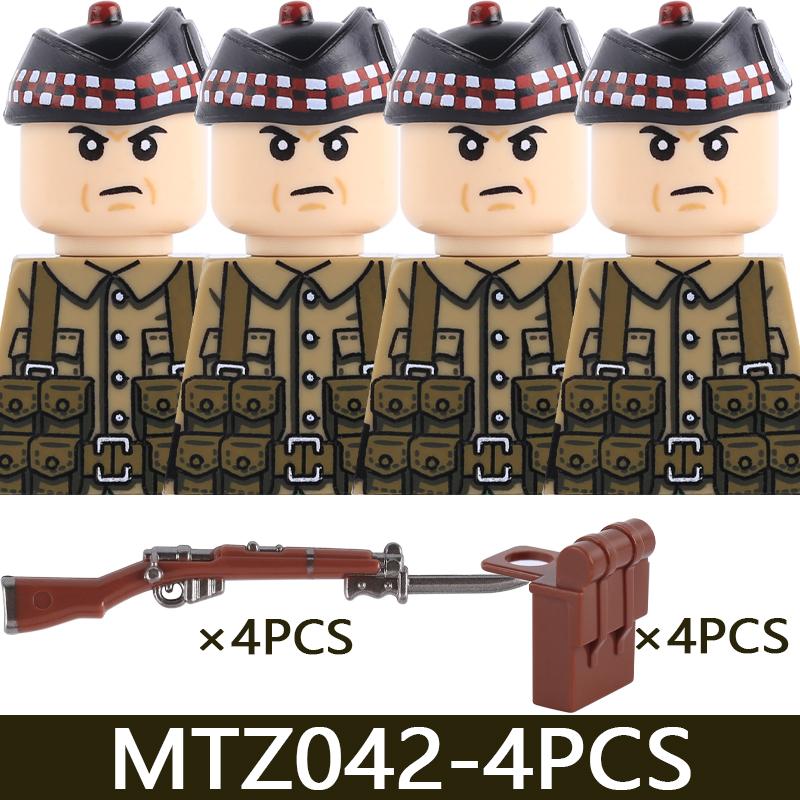 MOC Военная Серия WW1 Прусский Британский Солдат Фигурки Строительные Блоки Армия Пехотинец Воин Рюкзак Аксессуары Кирпичики Игрушки
