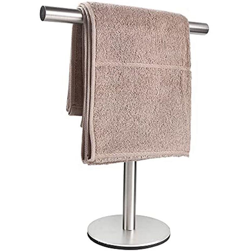 ABJI-Bathroom Hand Towel Holder Stand T Shape Hand Towel Holder Stand 304 Stainless Steel For Bathroom Kitchen Countertop