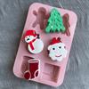 Рождественский носок Санта-Клауса Силиконовая форма для шоколада Снежинка Дерево Снеговик Конфеты Печенье Форма для льда Мыло Свеча DIY Торт Декор Подарок