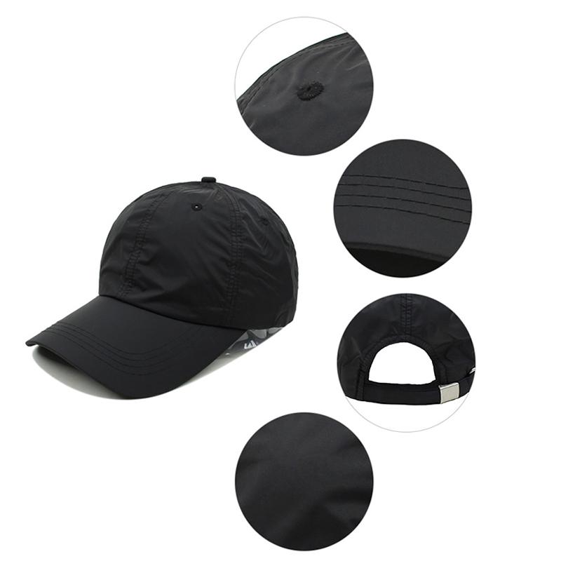Летняя Унисекс Быстросохнущая Кепка Snapback Женская Однотонная Корейская Версия Регулируемый Размер Бейсболки Для Активного Отдыха Тонкий Мужской Гольф Папина Кепка