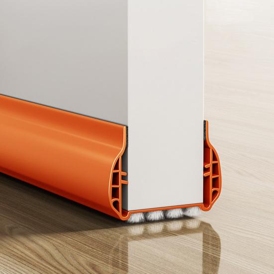 93СМ Уплотнительная полоса для низа двери со щеткой Поддверный уплотнитель Погодный уплотнитель Свето-шумо-пылезащитный Ветрозащитный Дверной стопор Зазор под дверью