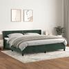 3130922 vidaXL Divan Bed and Mattress Dark Green 200x200cm Velvet