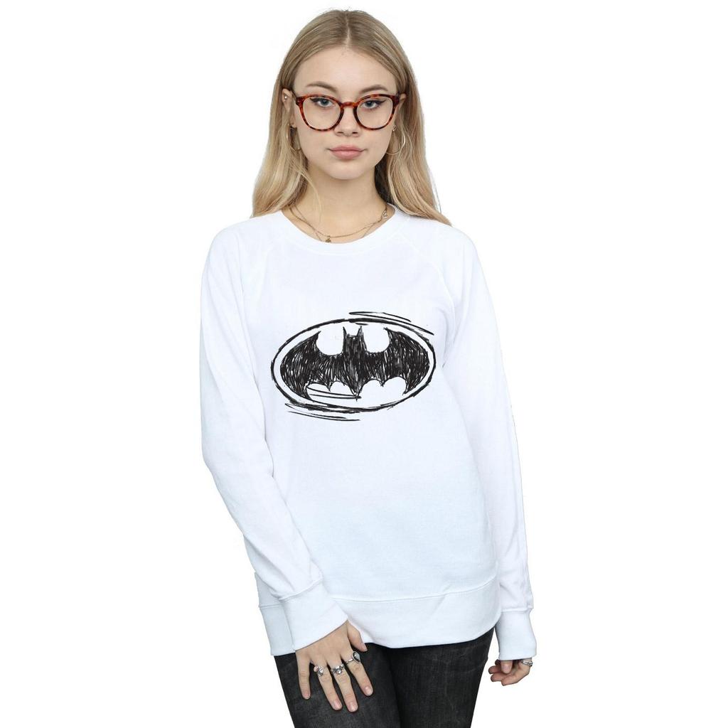 Batman Womens/Ladies Sketch Logo Sweatshirt