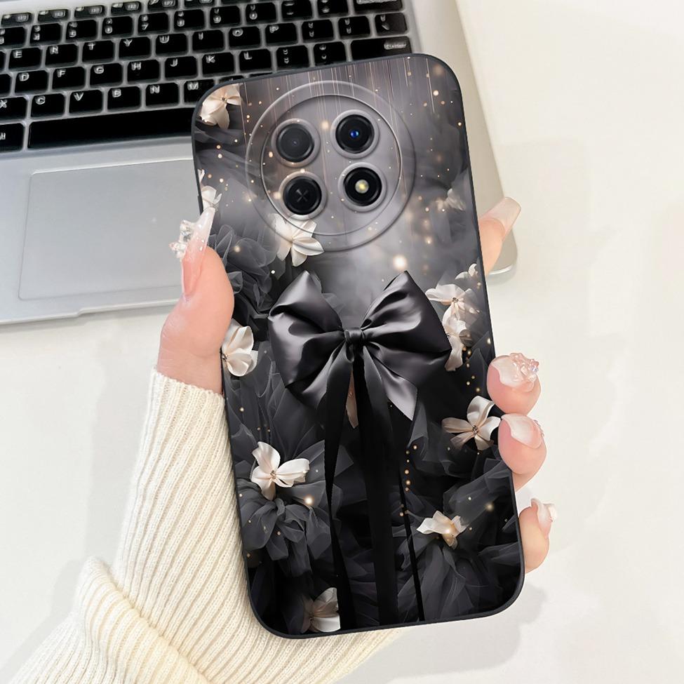 For Realme 12 5G Case For Realme 12X 5G Cover RMX3998 Luxury Fashion Flowers Kawaii Girl Cute Cat Shockproof Phone Case Funda