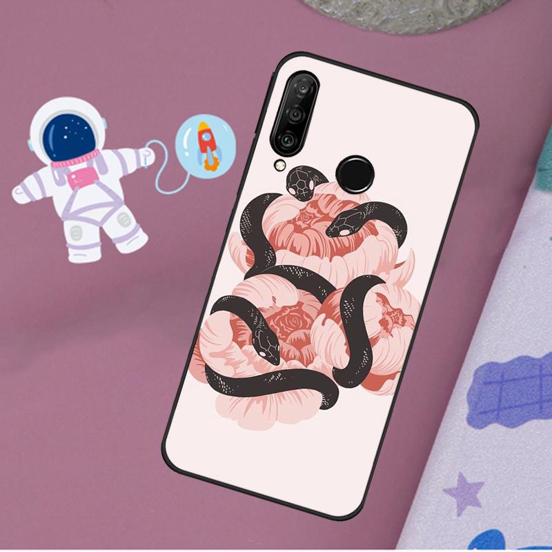 Цветок Змеи Для Huawei Nova 5T 9 10 SE 7i 8i 11i 12i Y60 Y61 Y70 Y72 Y73 Y90 Y91 P20 P40 P30 Lite Чехол