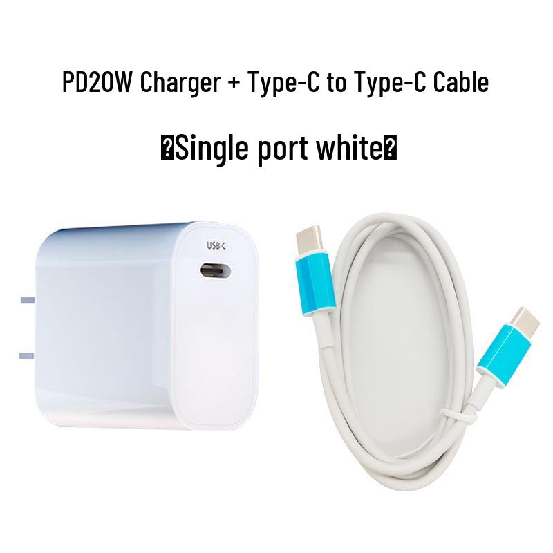 PD20W Зарядное устройство с двумя портами A+C для iPhone 16/15/14 - Сверхбыстрая зарядка, Сертифицировано 3C