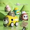 Мультяшная игрушечная машинка с инерционным механизмом и свистком, нажмите и поезжайте, тигр, панда, свинья, медведь, грузовик, игрушка для малышей, мальчиков и девочек, развивающая игрушка-машинка с инерционным механизмом для животных