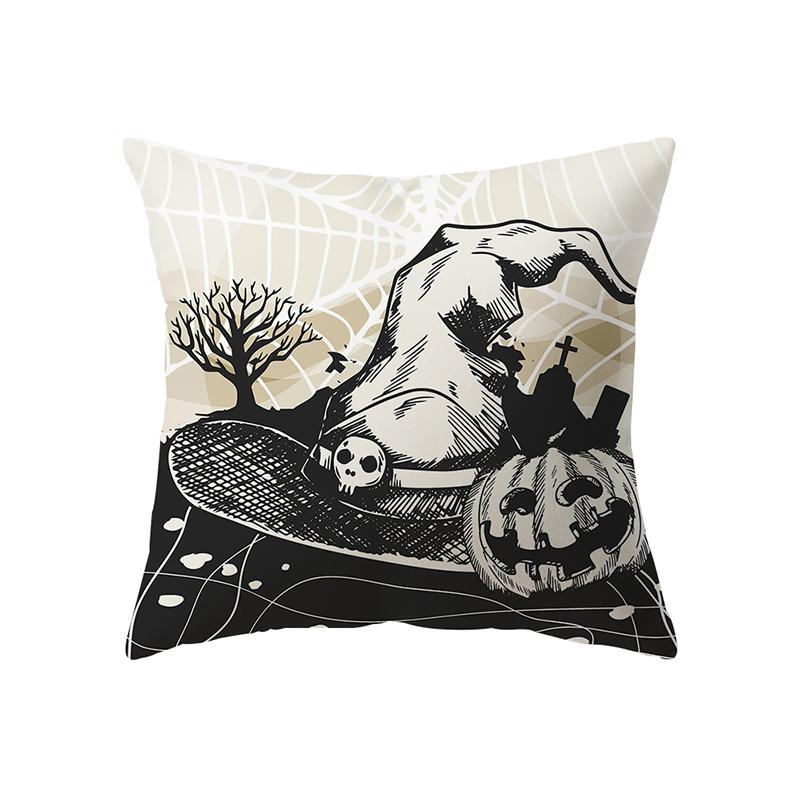 Наволочка с изображением черепа и тыквы, тема Хэллоуина, наволочка для дивана, стула, кровати, наволочка, домашний декор