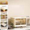 Foldable Multi-Layer Plastic Storage Cabinet with Lid - Organize Bowls, Plates, Baby Bottles, and Cups Dust-Free