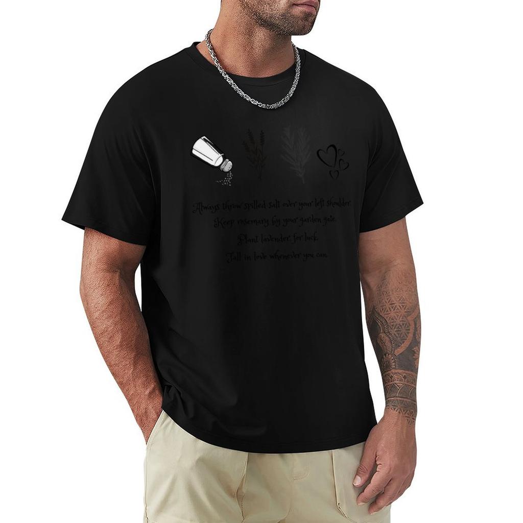 Always throw spilled salt over your left shoulder shirt TShirt clothes Tshirts oversize kawaii clothes men workout shirt