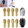 10PCS Brass Drill Chuck Set Rotating Drill Nut Drill Bit Chuck For Rotary Tools Electric Grinder Drill Chuck Adapter Collet