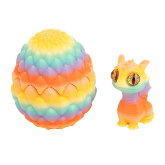 3D Printed Dragon Egg Figurine Mini Dragon Egg Statue Miniature Dragon Egg with Dragon Inside Desktop Decoration Ornament